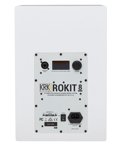 KRK ROKIT RP8 G4 Professional Bi-amp Studio Monitor (White Noise)