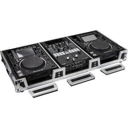 Odyssey Coffin Coffin Flight Case for 10" DJ Mixer and Two Large-Format Media Players (Black & Silver)