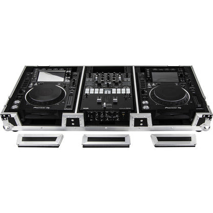 Odyssey Coffin Coffin Flight Case for 10" DJ Mixer and Two Large-Format Media Players (Black & Silver)