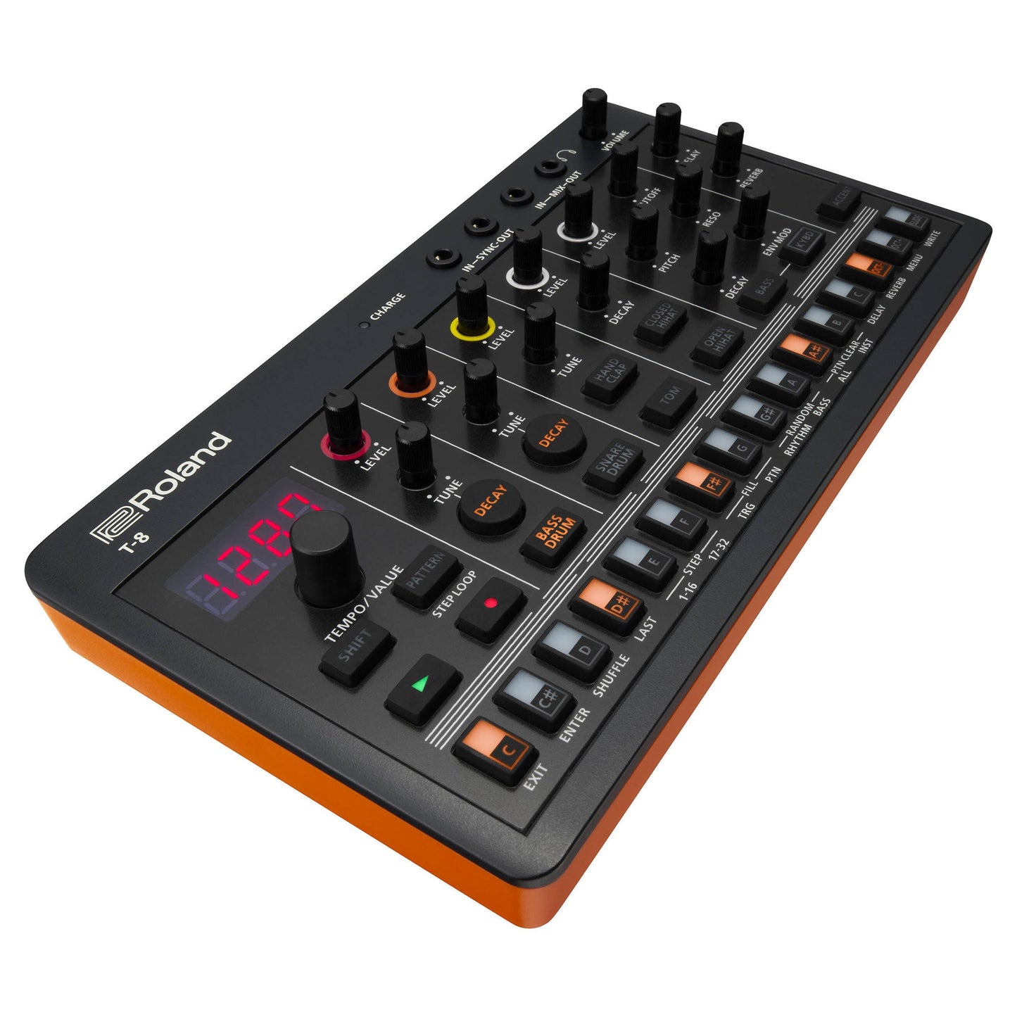 Roland AIRA Compact T-8 Beat Ultra-Portable Bass Machine Sounds | TR-REC Drum Sequencer | Six Rhythm Tracks | Built-in Effects | USB and MIDI Connectivity