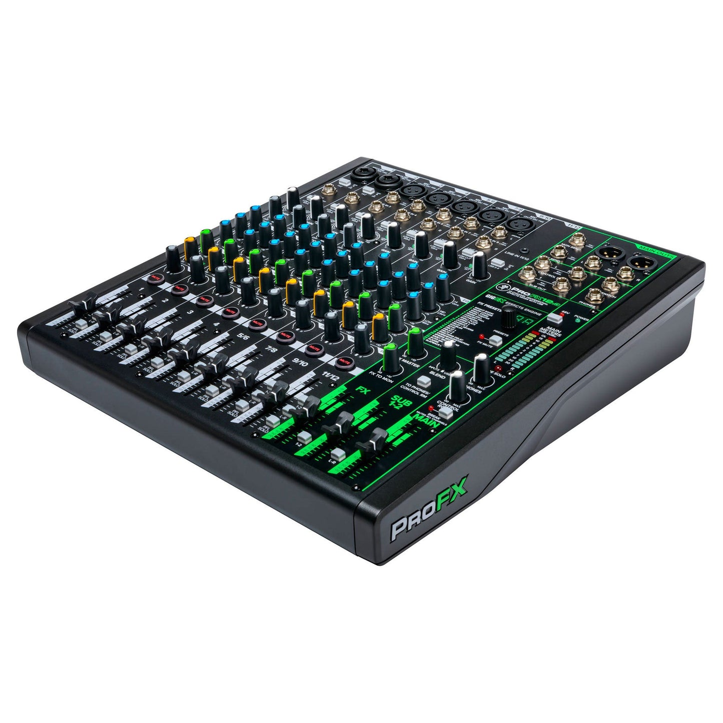 Mackie ProFXv3 Series, 12-Channel Professional Effects Mixer with USB, Onyx Mic Preamps and GigFX effects engine - Unpowered (ProFX12v3)