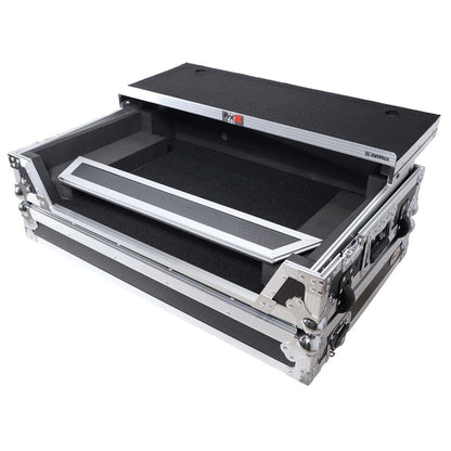 ProX XS-DDJFLX10WLT Flight Style Road Case for Pioneer DDJ-FLX10 DJ Controller with Laptop Shelf 1U Rack Space and Wheels (Open Box)