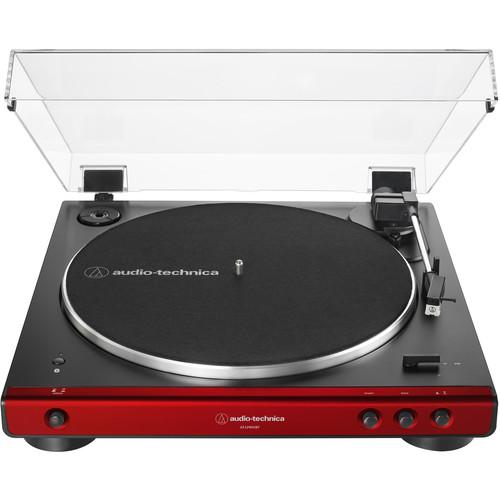 Audio-Technica Consumer AT-LP60XBT Stereo Turntable with Bluetooth (Red & Black)