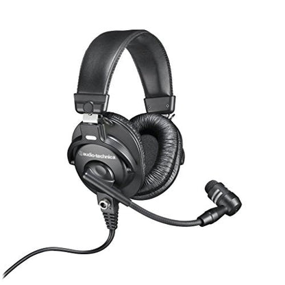 Audio-Technica BPHS1 Broadcast Stereo Headset with Dynamic Cardioid Boom Mic Black, Adjustable (Open Box)