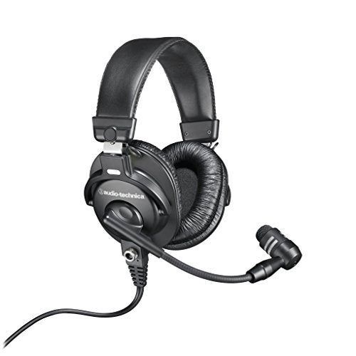 Audio-Technica BPHS1 Broadcast Stereo Headset with Dynamic Cardioid Boom Mic Black, Adjustable (Open Box)