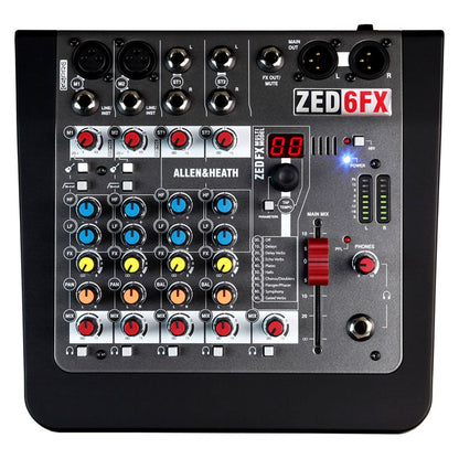 Allen & Heath ZED-6FX Compact 6 input analog mixer with FX (Open Box)