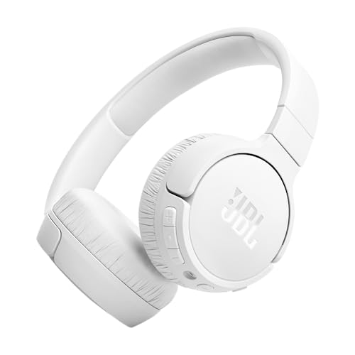 JBL Tune 670NC Wireless Noise-Cancelling On-Ear Headphones (White)