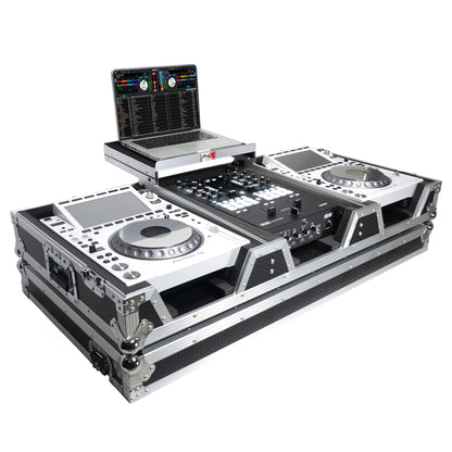 ProX XS-CDM3000WLT DJ Coffin Flight Case for Pioneer Mixer DJM-900NXS2 and 2x CDJ-3000 with Wheels and Laptop Shelf