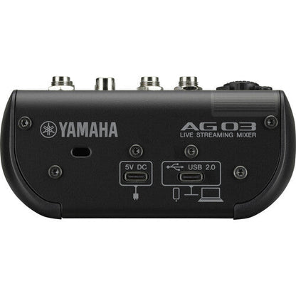 Yamaha AG03MK2 3-Channel Mixer & USB Audio Interface (Black)