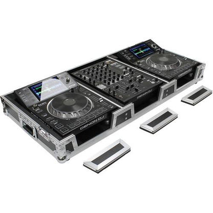 Odyssey Innovative Designs DJ Coffin for Two Large Format Tabletop CD/Media Players