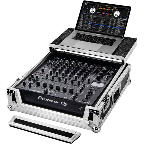 Odyssey Flight Zone Glide Style Flight Case for Pioneer DJM-V10 Mixer (Silver on Black)