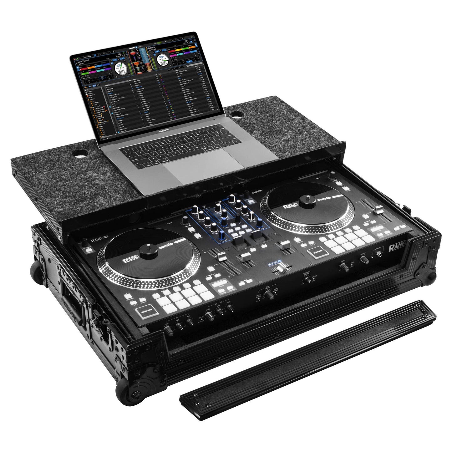 Odyssey Rane One Flight Case in Black with Patented Glide Platform and Corner Wheels (Open Box)