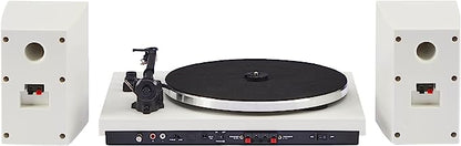 Crosley T150 Turntable with Speakers, White