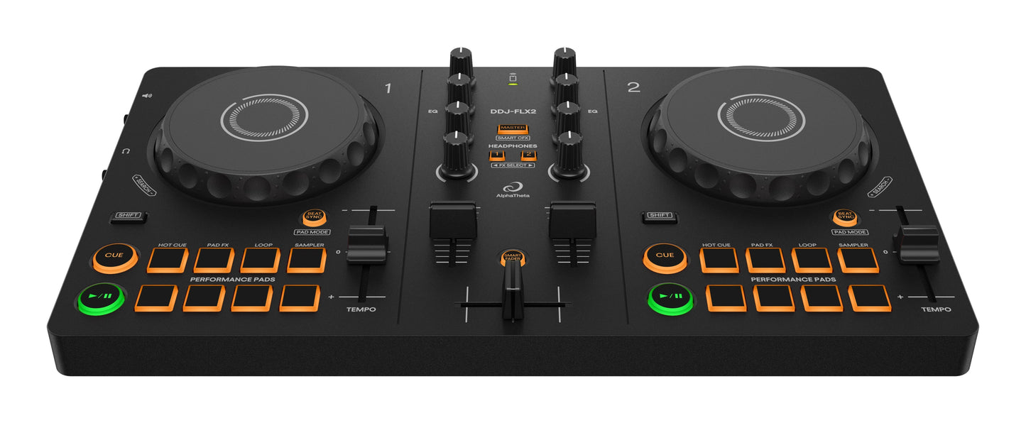 AlphaTheta DDJ-FLX2 DJ Controller for rekordbox, Serato DJ Lite, and djay
