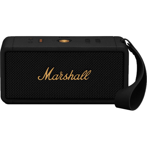 Marshall Middleton Portable Bluetooth Speaker, Black and Brass