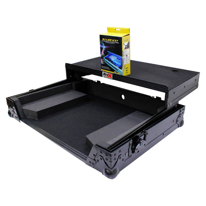 ProX Flight Case for Pioneer DDJ-SR2 Controller with Laptop Shelf and LED Kit (Black-on-Black) (Open Box)