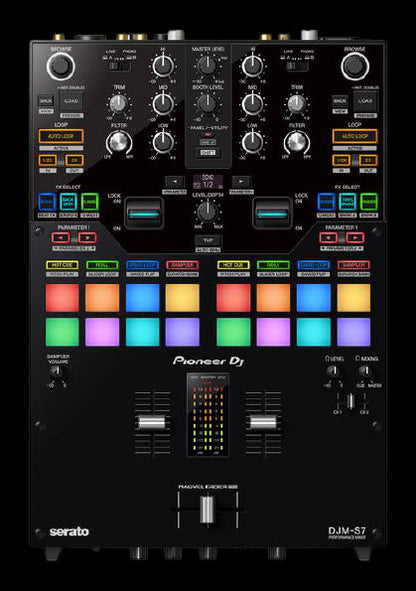 Pioneer DJ DJM-S7 + Noho Laptop Stand + Studio Monitors + Others