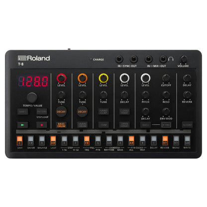 Roland AIRA Compact T-8 Beat Ultra-Portable Bass Machine Sounds | TR-REC Drum Sequencer | Six Rhythm Tracks | Built-in Effects | USB and MIDI Connectivity