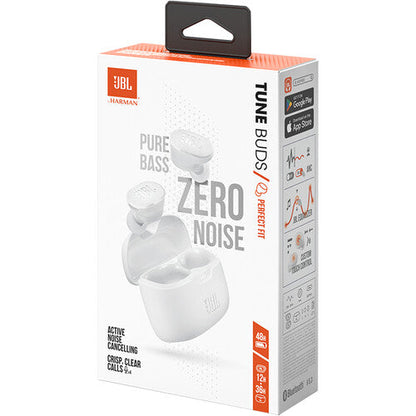 JBL Tune Buds Noise-Cancelling True-Wireless Earbuds (White)