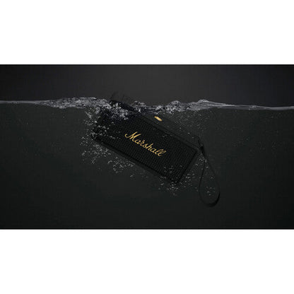 Marshall Middleton Portable Bluetooth Speaker, Black and Brass