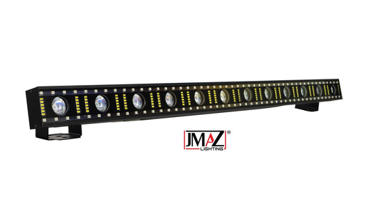 JMAZ JZ1021 Light Bar PIXL FX BAR 5050, LED Effect Bar With 12 Warm White, 96 Tri-Color, and 144 Ultra White LEDs