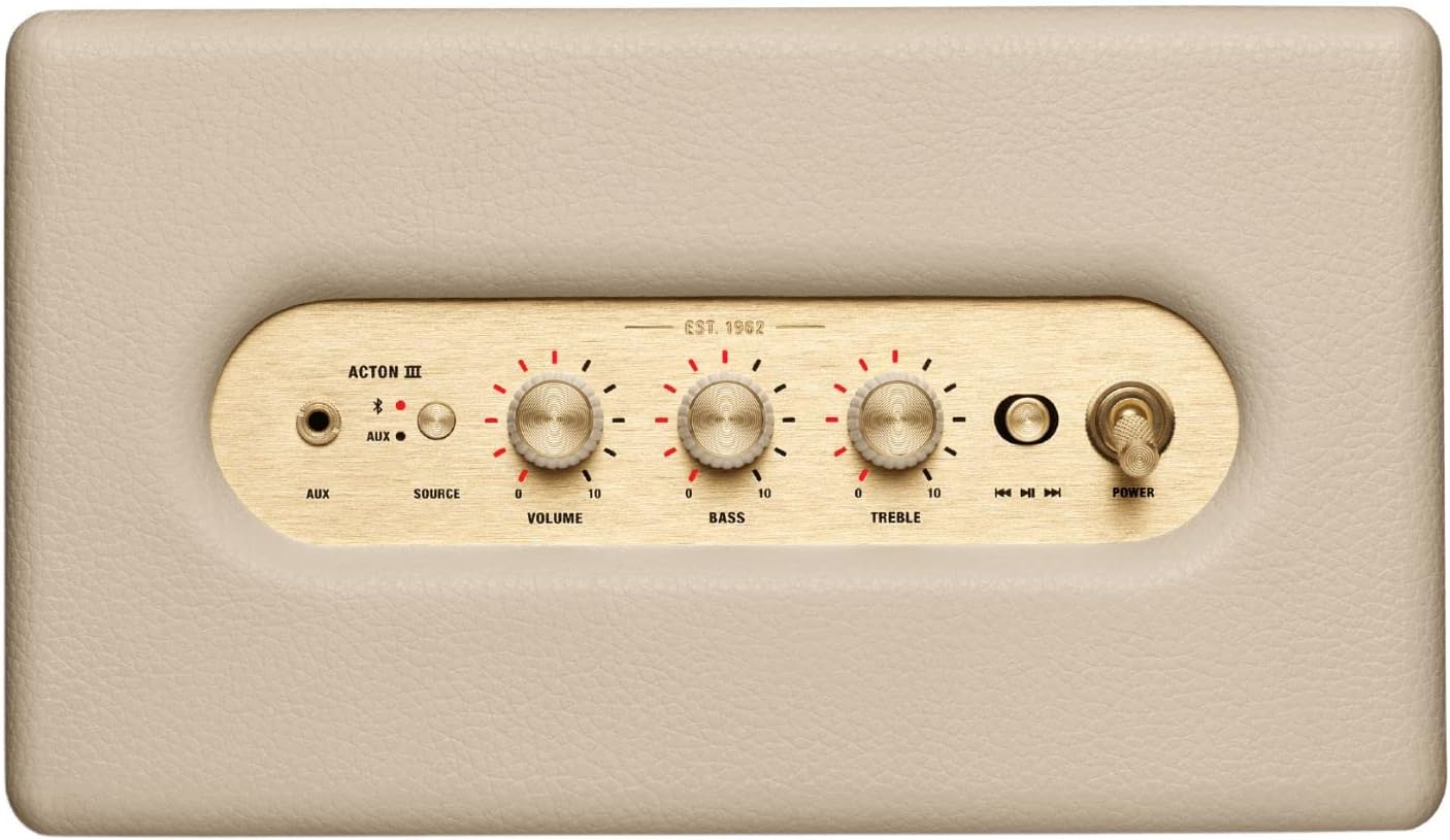 Marshall Acton III Bluetooth Home Speaker, Cream