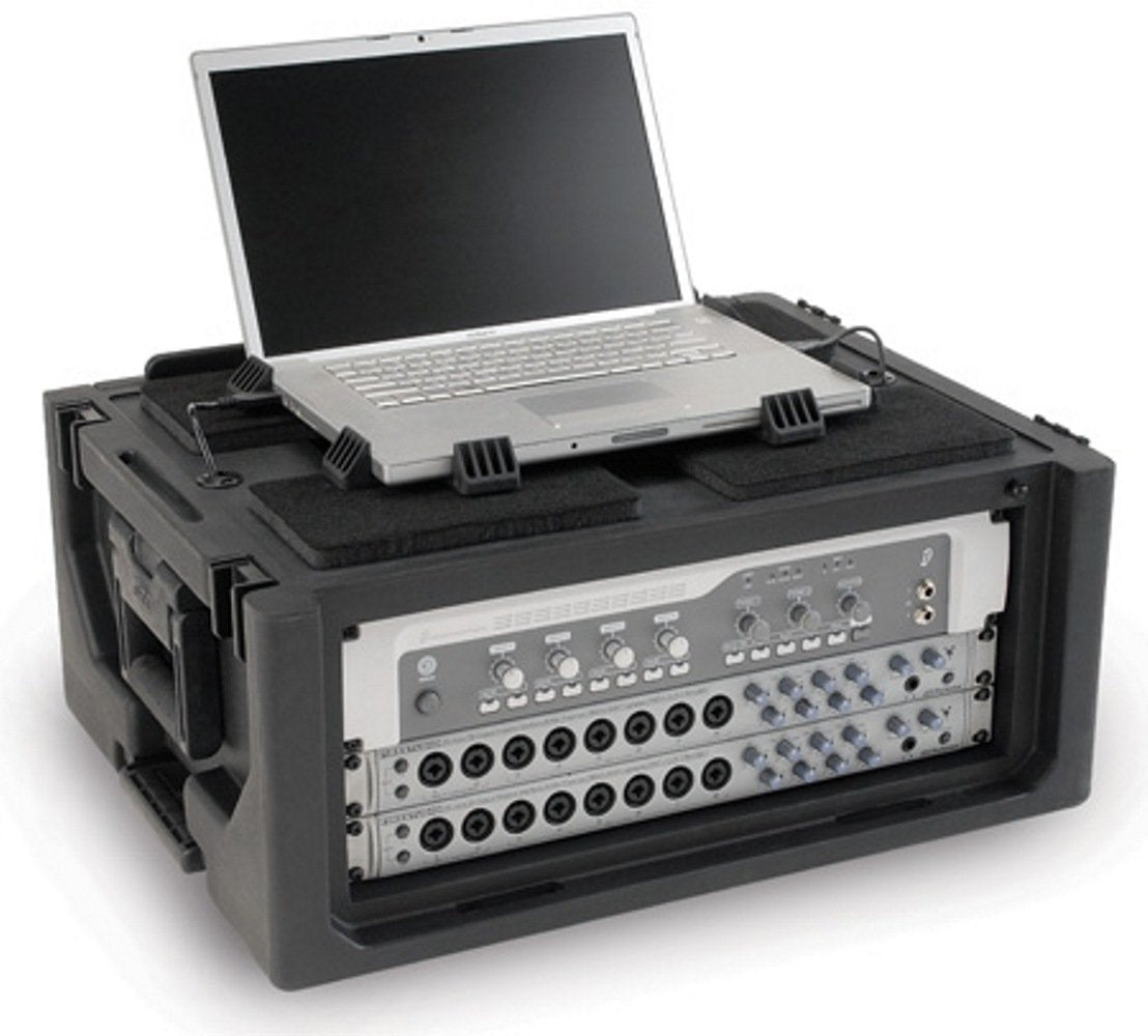 SKB Roto-Molded 4U Studio Flyer Rack Case (Black) (Open Box)