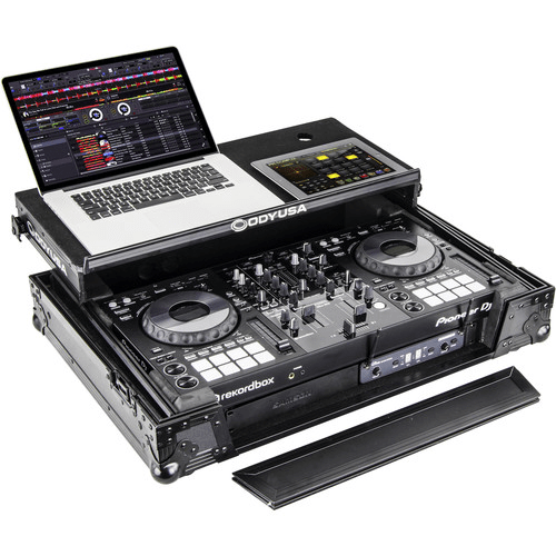 Odyssey Pioneer DDJ-800 DJ Controller Glide Style Case with 1U 19" Bottom Rack - Black Label