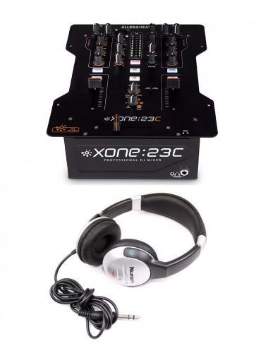 Allen & Heath XONE:23C DJ Mixer Plus Internal Soundcard with Bonus Numark Professional DJ Headphones