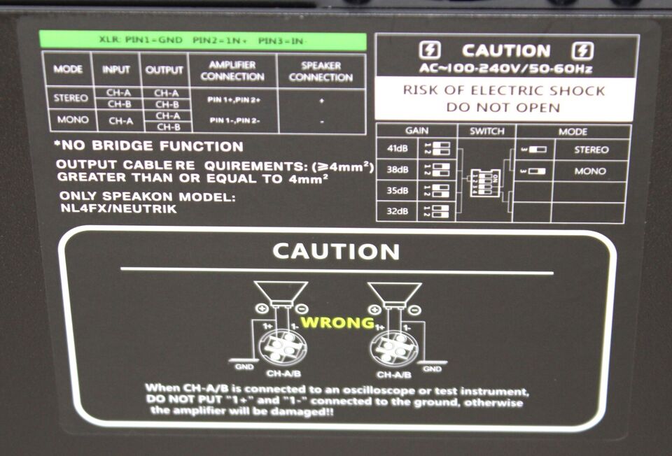 Admark Professional Powered One Space Rack Amplifiers